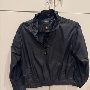 Athleta Black Jacket with Logo Detail